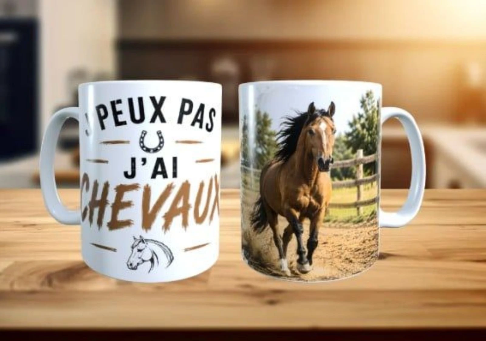 Mug humour, j'peux pas j'ai chevaux